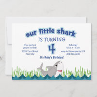 Cute Our Little Shark Ocean 4e anniversaire