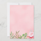 Invitation Cute Ours Blush rose Floral Baby shower fille (Dos)