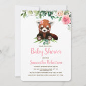 Invitation Cute Ours Blush Rose Floral Girl Baby shower Photo (Devant)