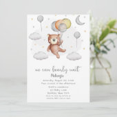 Invitation Cute Ours Nous Pouvons Attendre Le Baby shower Gar (Debout devant)