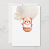 Invitation Cute Ours Nous Pouvons Bearly Wait Script Baby sho (Dos)