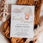 Invitation Cute Ours Nous Pouvons Bearly Wait Script Baby sho