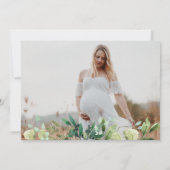 Invitation Cute Ours Vert Eucalyptus Baby shower Photo (Dos)