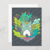 Invitation Cute Owl Art | Design d'entreprise (Devant / Derrière)