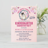 Invitation Cute Owl Funny Kindergarten Graduation (Debout devant)