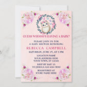 Invitation Cute Owl Funny Wild Baby shower (Devant)