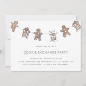Invitation Cute pain d'épices Cookie Exchange Fête (Devant)
