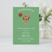 Invitation Cute pain d'épices Cookies Noël (Debout devant)