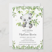 Invitation Cute Panda Bear Bambou Baby shower de verdure (Devant)
