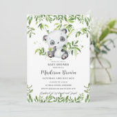 Invitation Cute Panda Bear Bambou Baby shower de verdure (Debout devant)