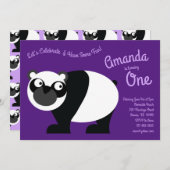 Invitation Cute Panda Bear Enfants 1er Anniversaire Fête Invi (Devant / Derrière)