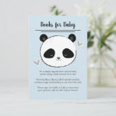 Invitation Cute Panda Face Books for Baby Request (Debout devant)
