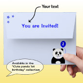 Invitation Cute panda fête d'anniversaire