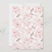 Invitation Cute Panda Girl Verdure Baby shower rose Fleur (Dos)