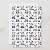 Invitation Cute Panda Végétation Foliage Baby shower neutre (Dos)