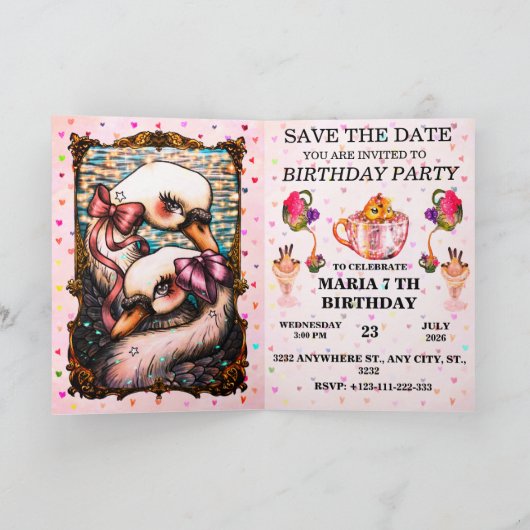 Invitation Cute Pastel (Intérieur)