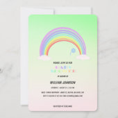 Invitation Cute Pastel Arc-en-ciel Baby shower de fleurs Gi (Devant)
