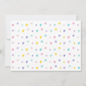 Invitation Cute Pastel Arc-en-ciel nuages Anniversaire (Dos)