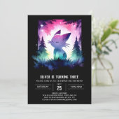 Invitation Cute Pastel Chat Anniversaire (Debout devant)