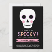 Invitation Cute Pastel Crâne Halloween Anniversaire Fête du b (Devant)