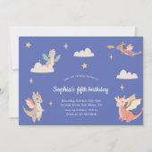 Invitation Cute Pastel Dragons Anniversaire de enfant Party (Devant)