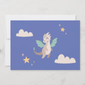 Invitation Cute Pastel Dragons Anniversaire de enfant Party (Dos)