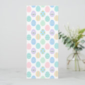 Invitation Cute Pastel Easter Eggs Pattern (Debout devant)