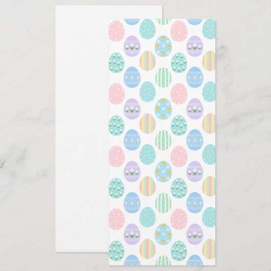 Invitation Cute Pastel Easter Eggs Pattern (Devant / Derrière)