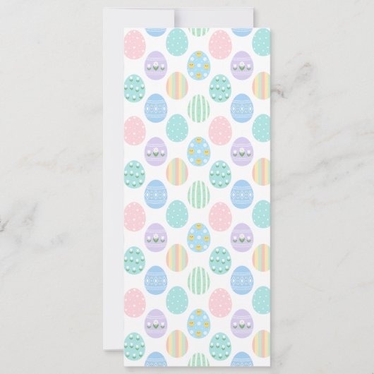 Invitation Cute Pastel Easter Eggs Pattern (Devant)