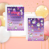 Invitation Cute Pastel Éffrayant Ghost Anniversaire de enfant