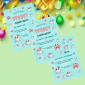 Invitation Cute Pastel Éffrayant Ghost Halloween Anniversaire