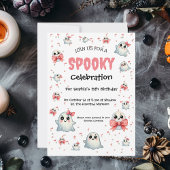 Invitation Cute Pastel Éffrayant Ghost Halloween Anniversaire