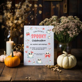 Invitation Cute Pastel Éffrayant Ghost Halloween Anniversaire