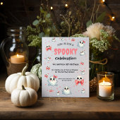 Invitation Cute Pastel Éffrayant Ghost Halloween Anniversaire
