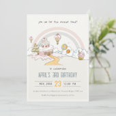 Invitation Cute Pastel Sweet Time Candy Land Anniversaire de  (Debout devant)