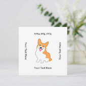 Invitation Cute Pembroke Welsh Corgi fête d'anniversaire (Debout devant)