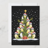 Invitation Cute Penguin Christmas Tree Funny Holiday (Devant)
