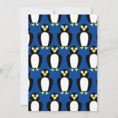 Invitation Cute Penguin Winter Kids 1ère fête d'anniversaire (Dos)
