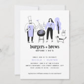 Invitation Cute Periwinkle se reproduit avant la Fête des mar (Devant)