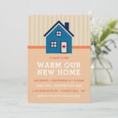 Invitation Cute Petite Maison | Fête du réchauffement du foye (Debout devant)