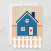 Invitation Cute Petite Maison | Fête du réchauffement du foye (Dos)