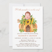 Invitation Cute Petits Couples Citrouilles Baby shower Invita (Devant)
