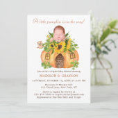 Invitation Cute Petits Couples Citrouilles Baby shower Invita (Debout devant)