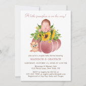 Invitation Cute Petits Couples Citrouilles Baby shower Invita (Devant)