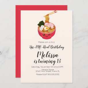 Invitation Cute Pho Oriental Dîner d'anniversaire Restaurant