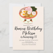 Invitation Cute Pho Oriental Ramen Anniversaire Dîner B (Devant)