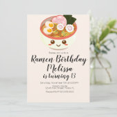 Invitation Cute Pho Oriental Ramen Anniversaire Dîner B (Debout devant)