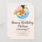 Invitation Cute Pho Oriental Ramen Dîner d'anniversaire (Devant)