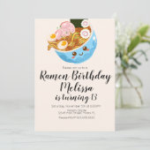 Invitation Cute Pho Oriental Ramen Dîner d'anniversaire (Debout devant)