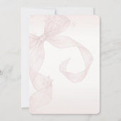 Invitation Cute Pink Bow Girl 15th Winter Birthday Party (Dos)